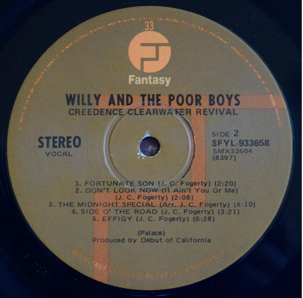 Creedence Clearwater Revival : Willy And The Poor Boys (LP, Album)