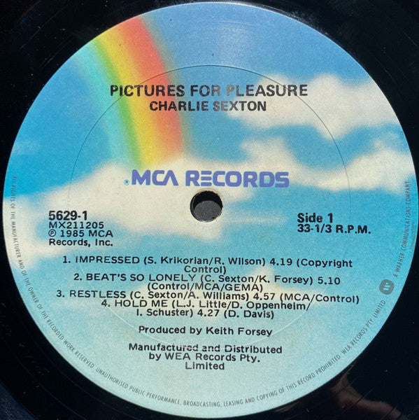 Charlie Sexton : Pictures For Pleasure (LP, Album)
