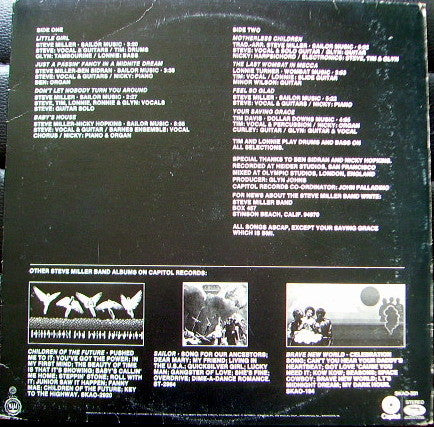 The Steve Miller Band* : Your Saving Grace (LP, Album, RE, Alt)