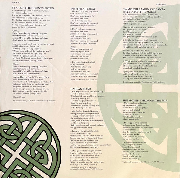 Van Morrison & The Chieftains : Irish Heartbeat (LP, Album)