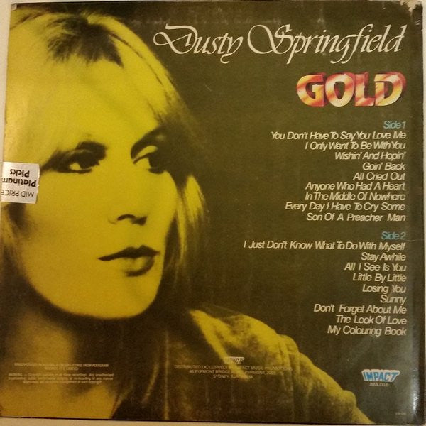 Dusty Springfield : Gold (LP, Comp)