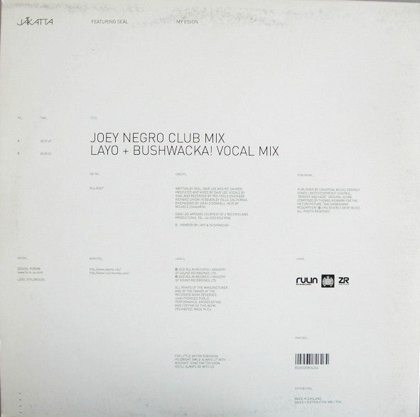 Jakatta Featuring Seal : My Vision (12")