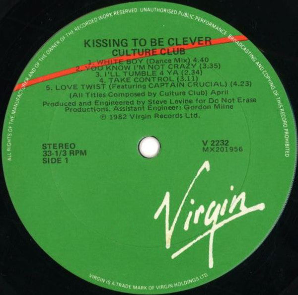 Culture Club : Kissing To Be Clever (LP, Album)