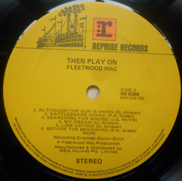 Fleetwood Mac : Then Play On (LP, Album, RP)