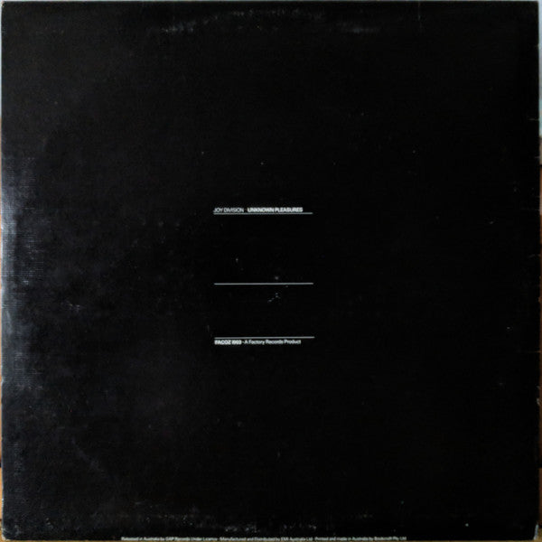 Joy Division : Unknown Pleasures (LP, Album, Tex)