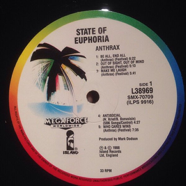 Anthrax : State Of Euphoria (LP, Album)