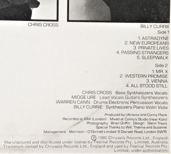 Ultravox : Vienna (LP, Album)