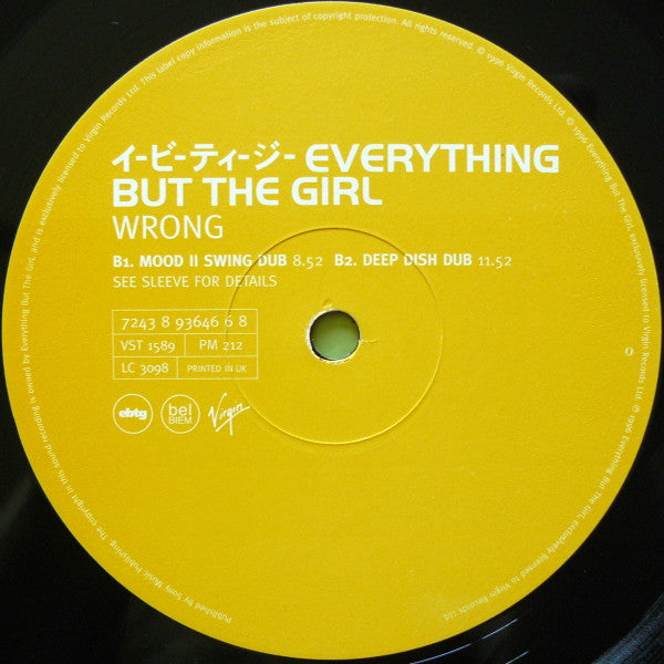 Everything But The Girl : Wrong (12", Single)