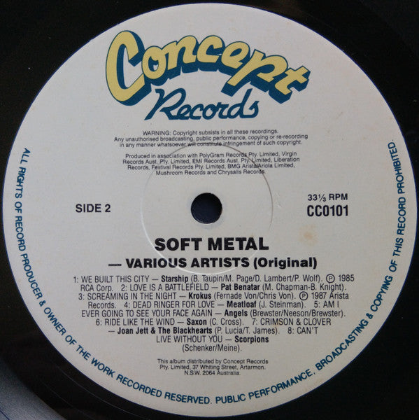 Various : Soft Metal (LP, Comp)