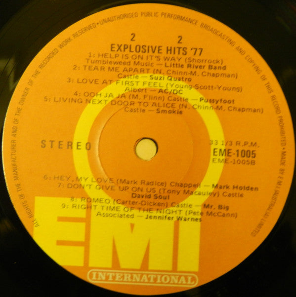 Various : Explosive Hits '77 (LP, Comp)