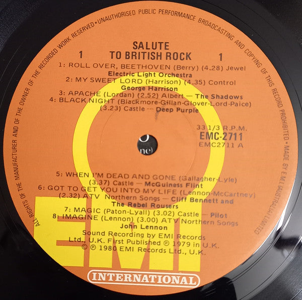 Various : Salute To British Rock (LP, Comp)