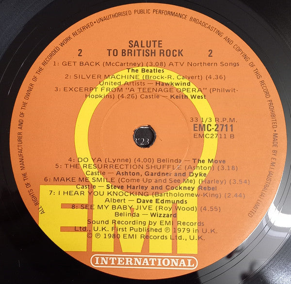 Various : Salute To British Rock (LP, Comp)