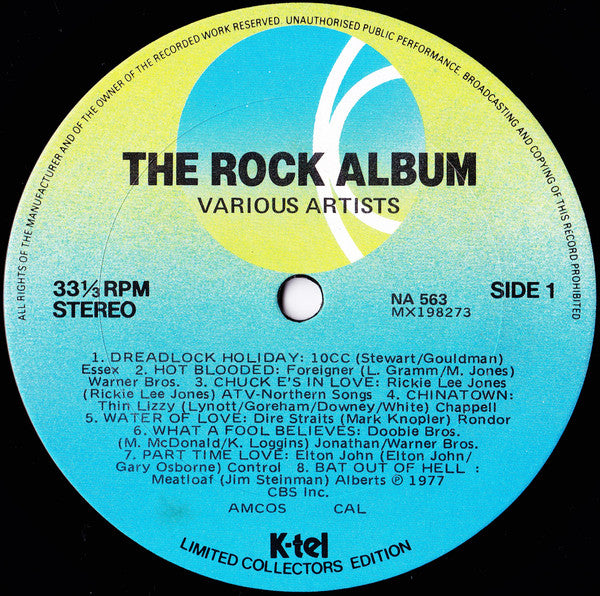 Various : The Rock Album (LP, Album, Comp, Ltd)