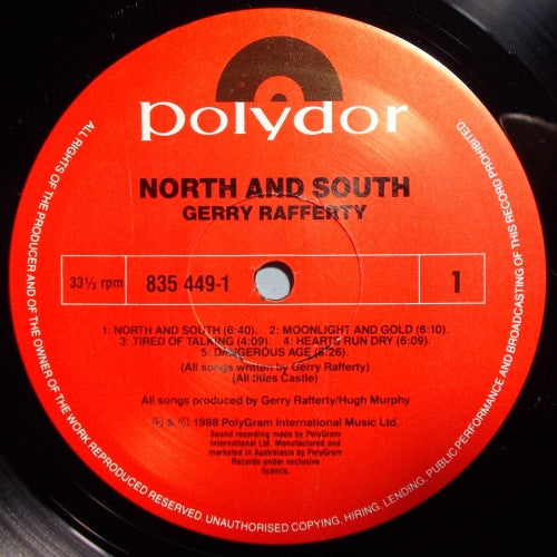 Gerry Rafferty : North And South (LP, Album)
