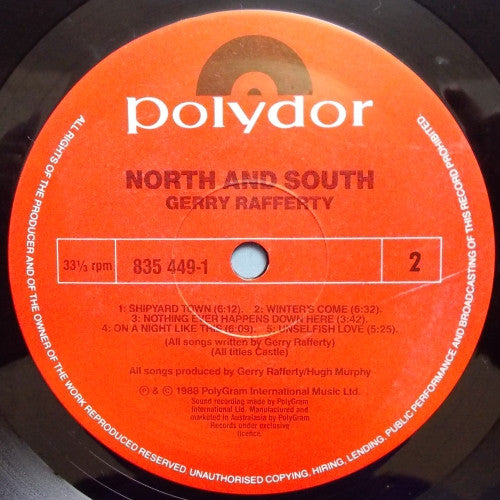 Gerry Rafferty : North And South (LP, Album)