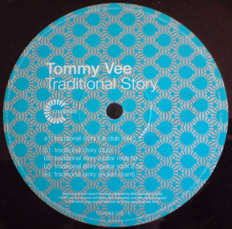Tommy Vee : Traditional Story (12", Promo)