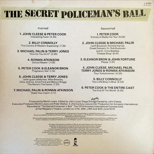 Various : The Secret Policeman's Ball (LP, Album)