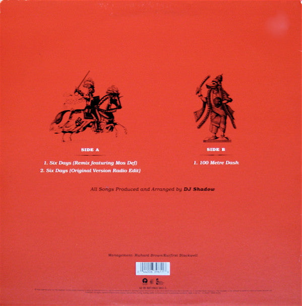 DJ Shadow : Six Days (12", Single)