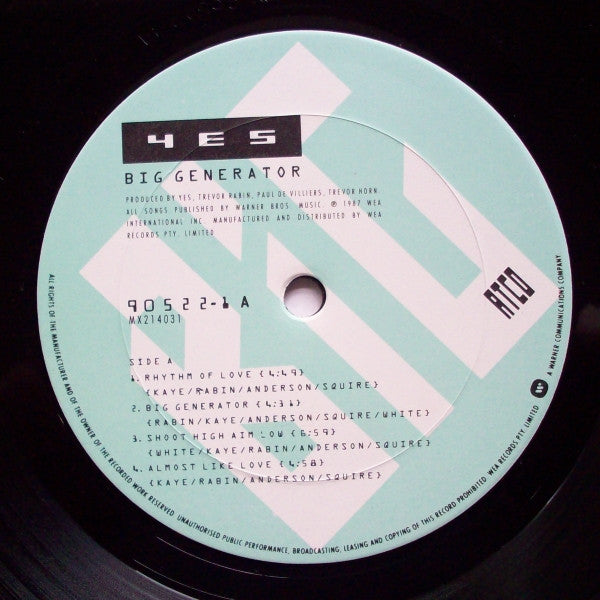 Yes : Big Generator  (LP, Album)
