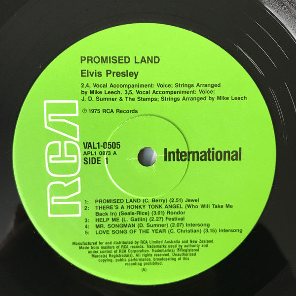 Elvis Presley : Promised Land (LP, Album, RE)