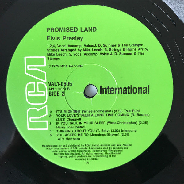 Elvis Presley : Promised Land (LP, Album, RE)