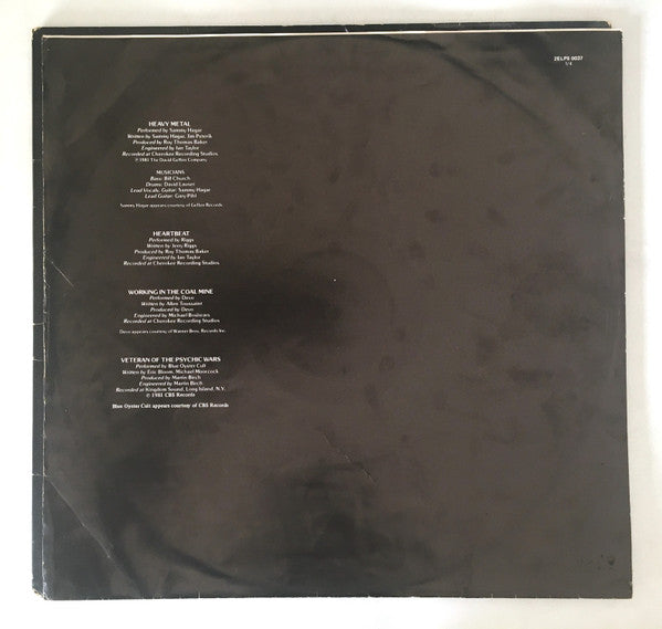 Various : Heavy Metal - Music From The Motion Picture (2xLP, Gat)