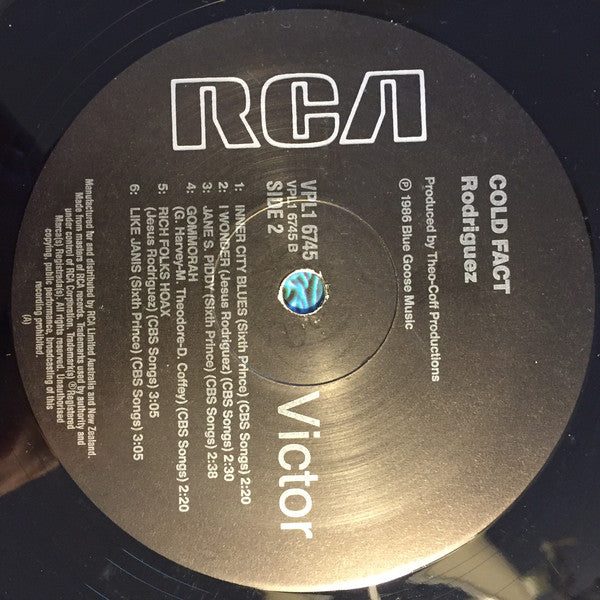 Sixto Rodriguez : Cold Fact (LP, Album, RE)