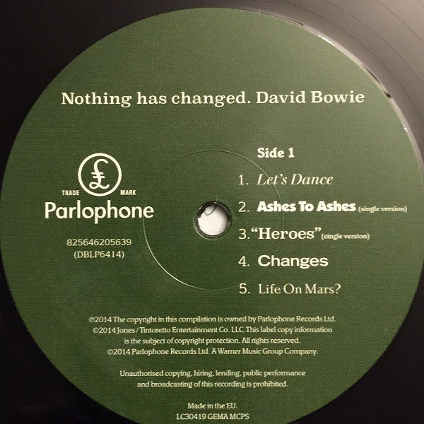 David Bowie : Nothing Has Changed (2xLP, Comp, RM)