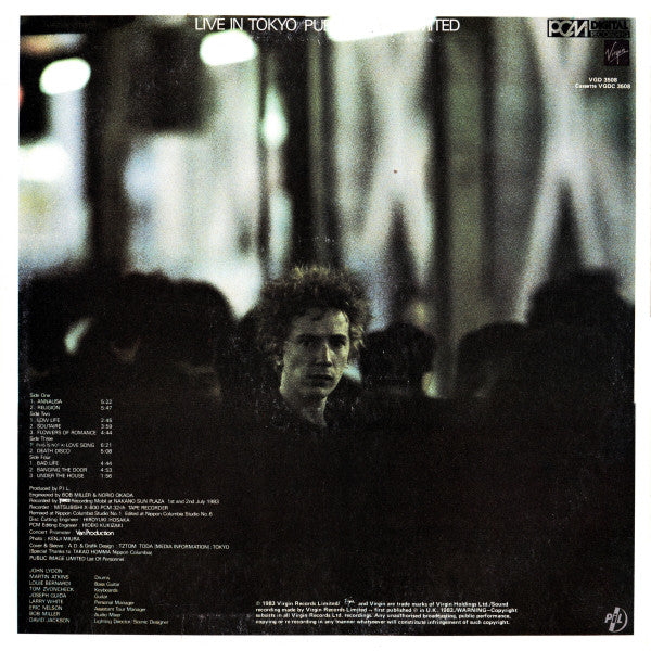 Public Image Limited : Live In Tokyo (2x12", Album)