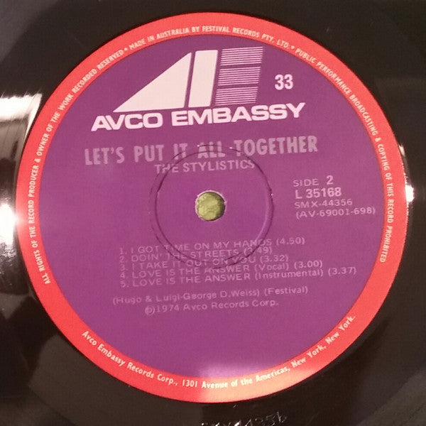 The Stylistics : Let's Put It All Together (LP, Album)