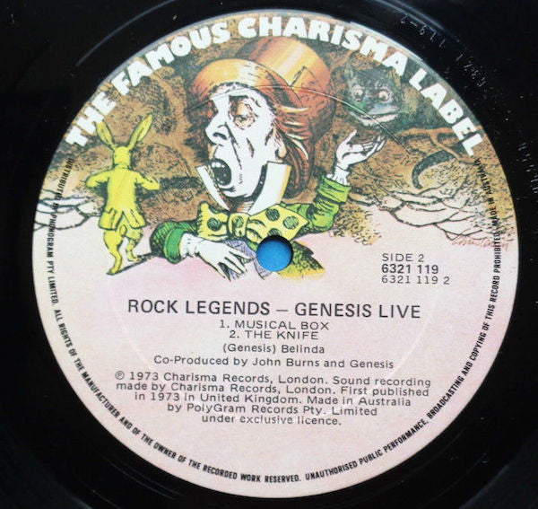 Genesis : Genesis Live (LP, Album, RE)