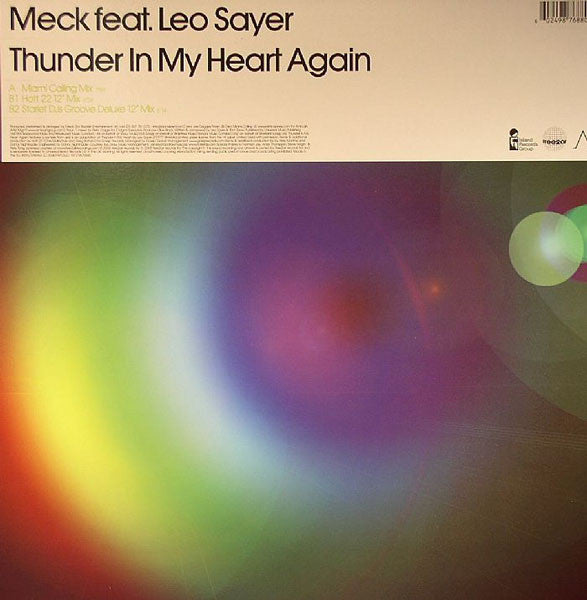 Meck (2) Feat. Leo Sayer : Thunder In My Heart Again (12")