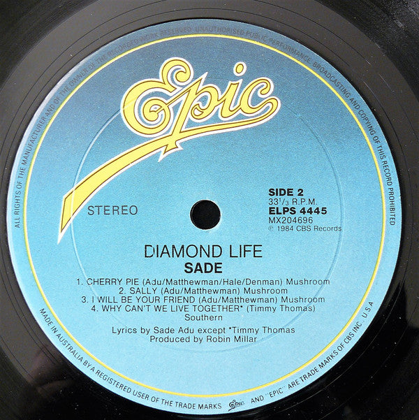 Sade : Diamond Life (LP, Album, RE, Gat)