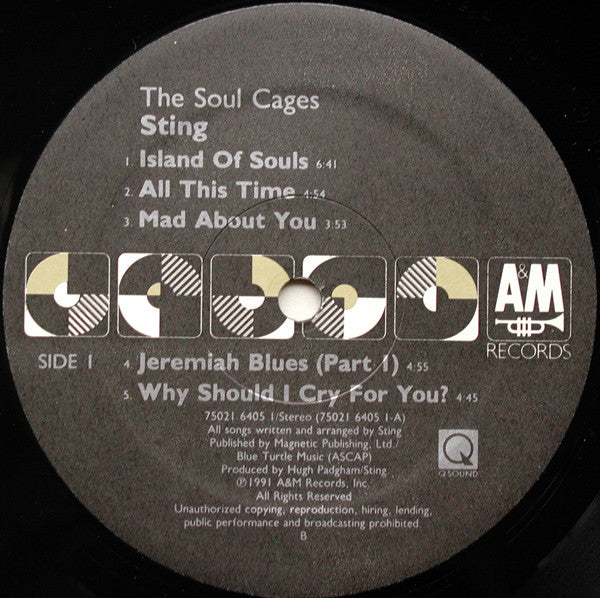Sting : The Soul Cages (LP, Album)
