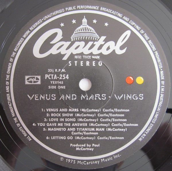Wings (2) : Venus And Mars (LP, Album)