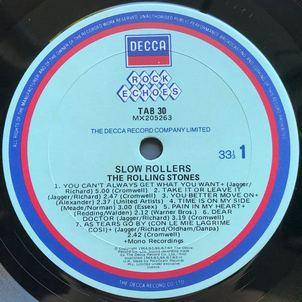 The Rolling Stones : Slow Rollers (LP, Comp)