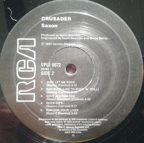 Saxon : Crusader (LP, Album)