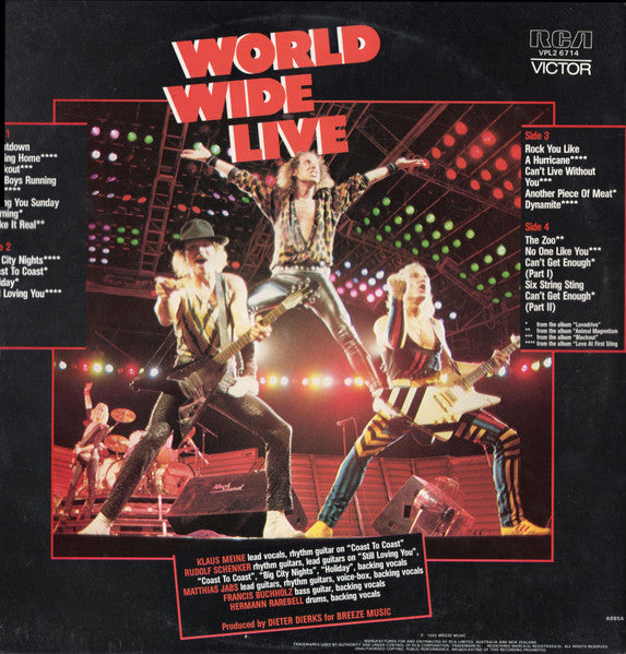 Scorpions : World Wide Live (2xLP, Album, Gat)