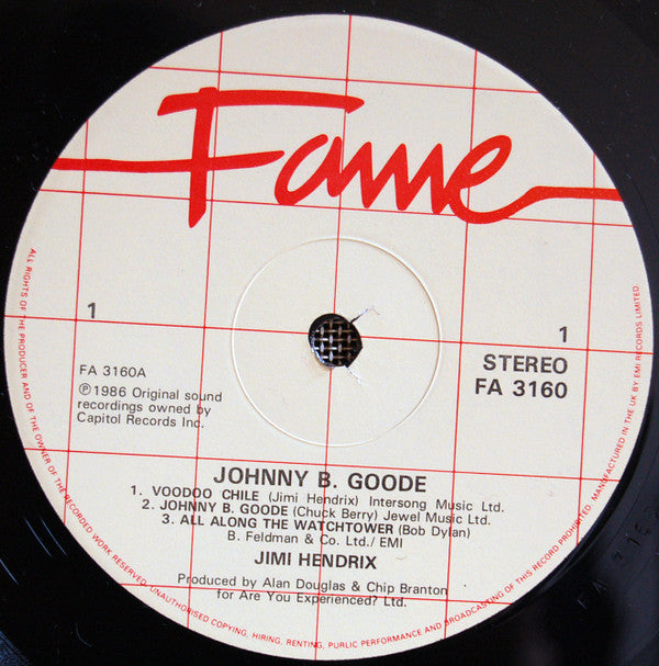 Jimi Hendrix : Johnny B. Goode (Original Video Soundtrack) (LP, MiniAlbum)