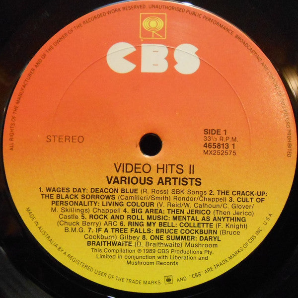 Various : Video Hits 2 (LP, Comp)