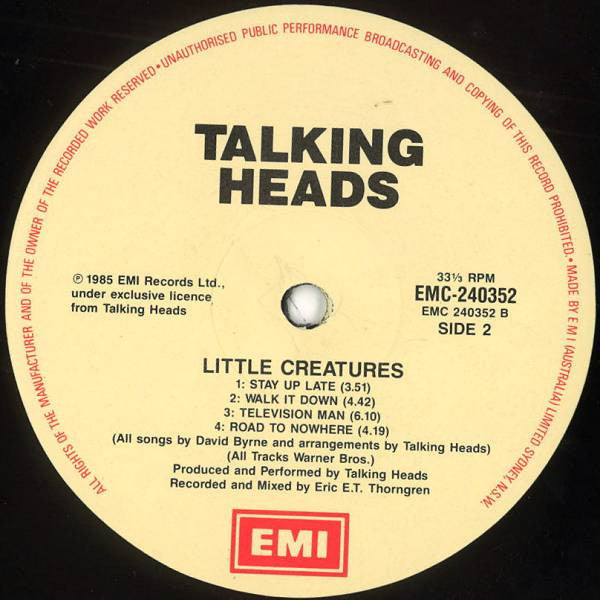 Talking Heads : Little Creatures (LP, Album)