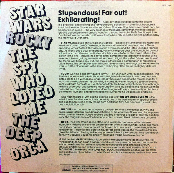 Marty Gold And His Orchestra : Themes From The Movies (LP)