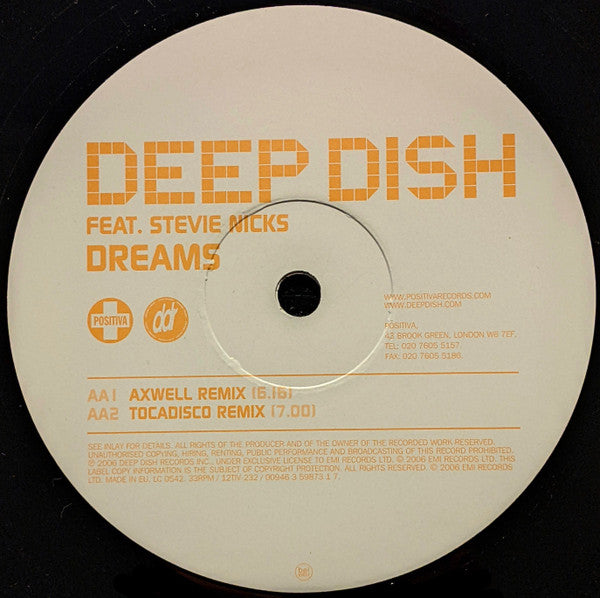 Deep Dish Feat. Stevie Nicks : Dreams (12")