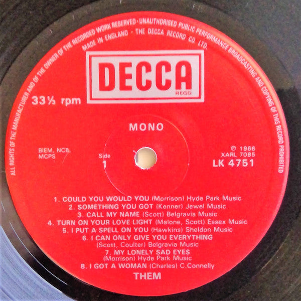 Them (3) : Again (LP, Album, Mono)