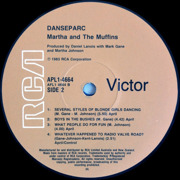 Martha And The Muffins / M + M : Danseparc (LP, Album)