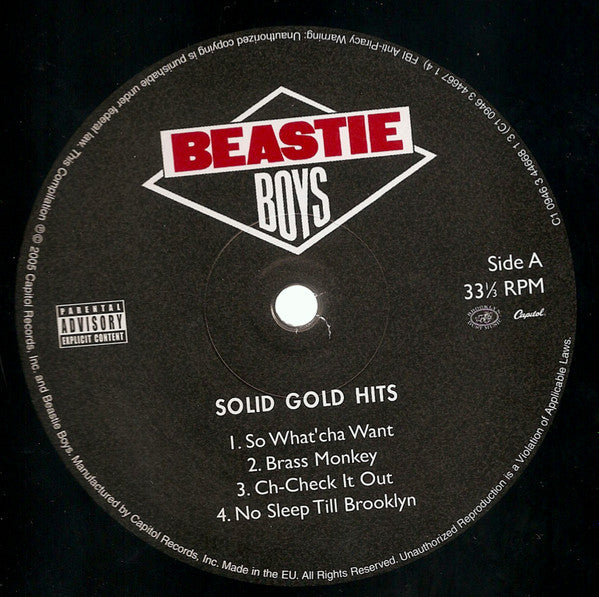 Beastie Boys : Solid Gold Hits (2xLP, Comp, RP, Gat)