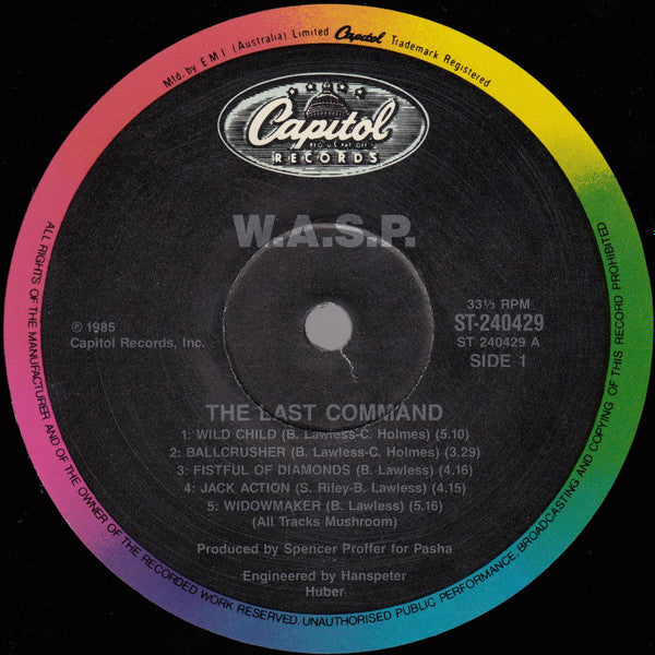 W.A.S.P. : The Last Command (LP, Album)