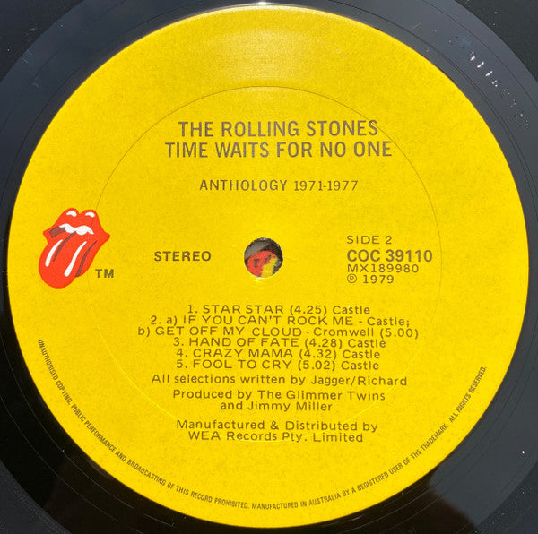 The Rolling Stones : Time Waits For No One (Anthology 1971-1977) (LP, Comp)