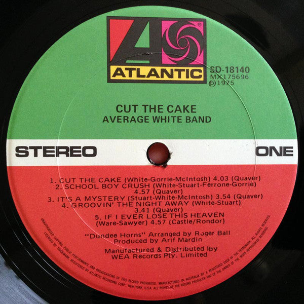 Average White Band : Cut The Cake (LP, Album)