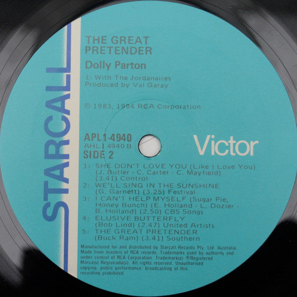 Dolly Parton : The Great Pretender (LP, Album, Gat)